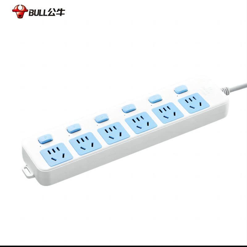 公牛(bull) 多用单控插排 6位3米/1个图片