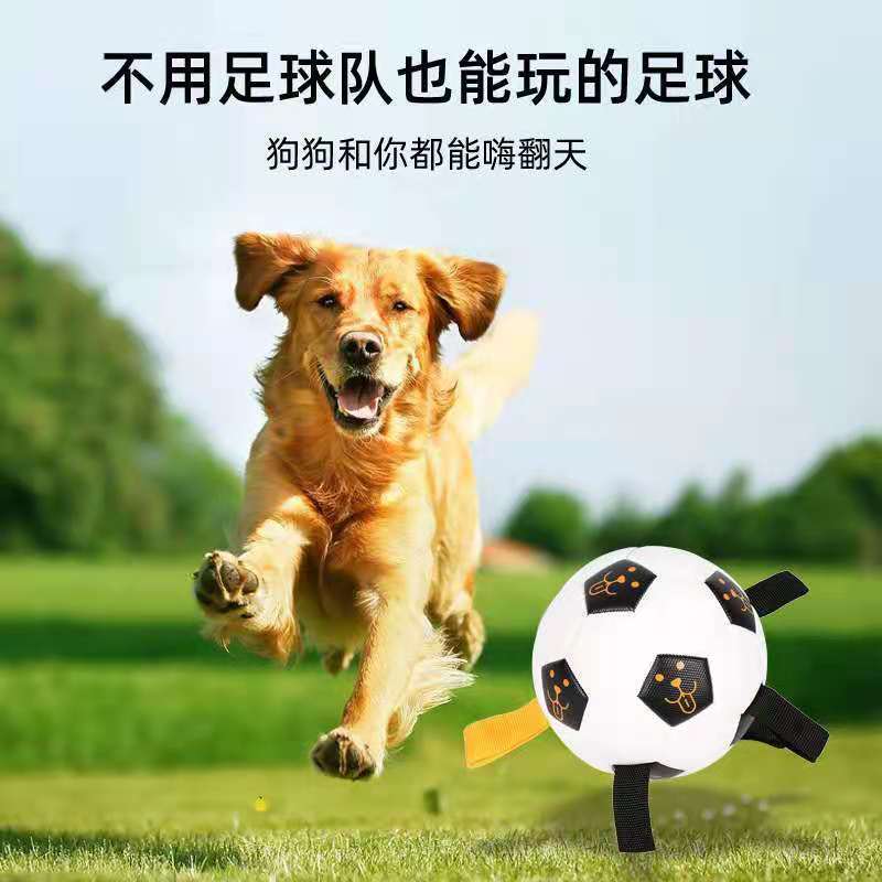 狗狗互动球耐咬解闷宠物玩具训练益智足球边牧金毛泰迪柯基自嗨球 打气筒