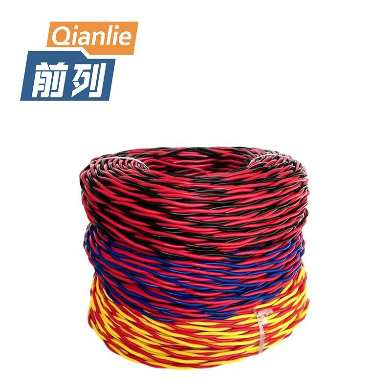 前列 聚氯乙烯绝缘阻燃电线 ZC-RVS 2x4mm2 100米卷高清大图