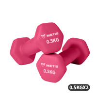 伽梵浸塑哑铃 玫红0.5kg1一对