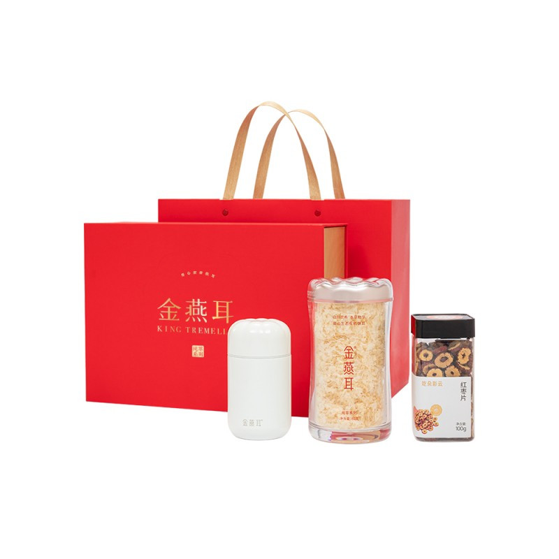 金燕耳纯萃K纯萃银耳80g红色礼盒A C01 180g高山生态有机银耳组合装礼盒1盒