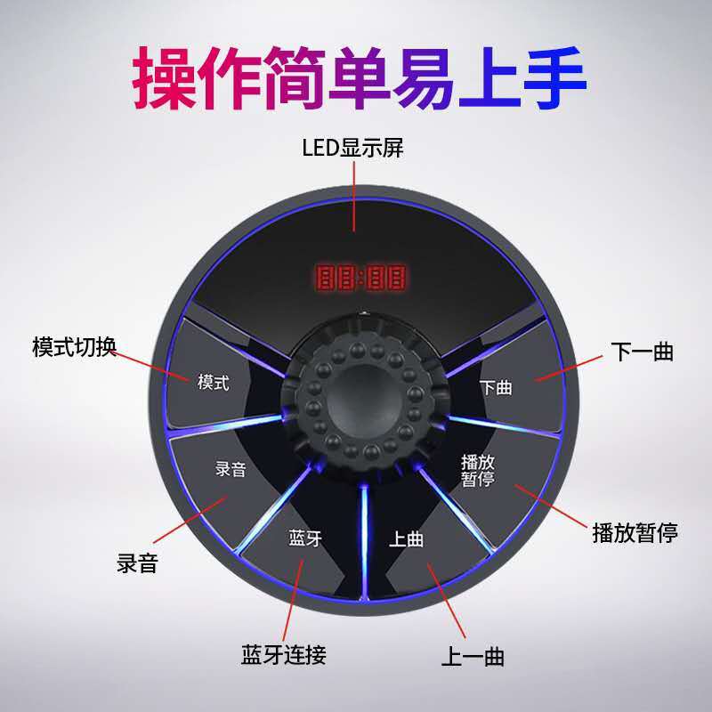 A107广场舞音响户外小音箱家用客厅K歌环绕立体声低音炮双喇叭音响大音量迷你无线蓝牙音箱小型便携式