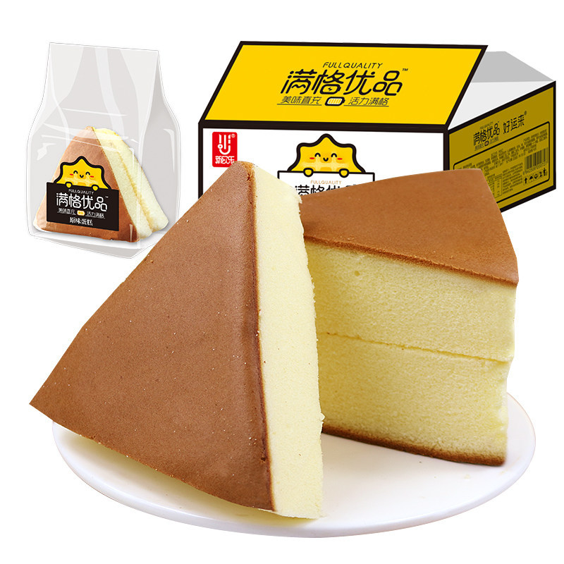 佬食仁 [原味三角蛋糕540g/箱] 蒸蛋糕手工营养早餐零食手撕面包糕点高清大图