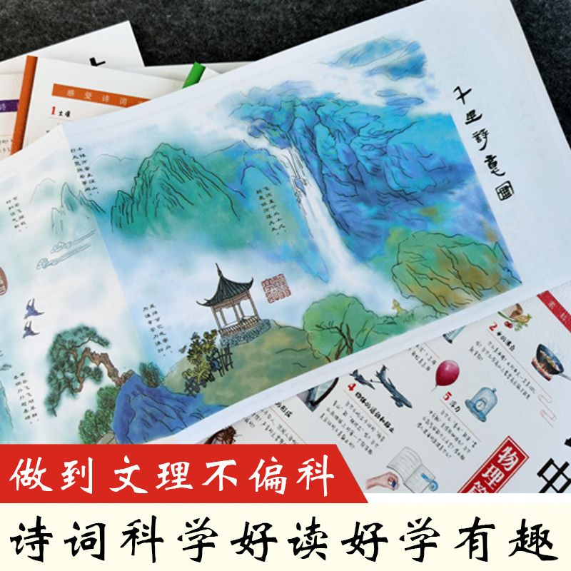 [6册]诗词中的科学 [正版]诗词中的科学 生命科学大气现象化学物理天文地理古诗大全集古诗词小学生课外阅读书读给孩子的古