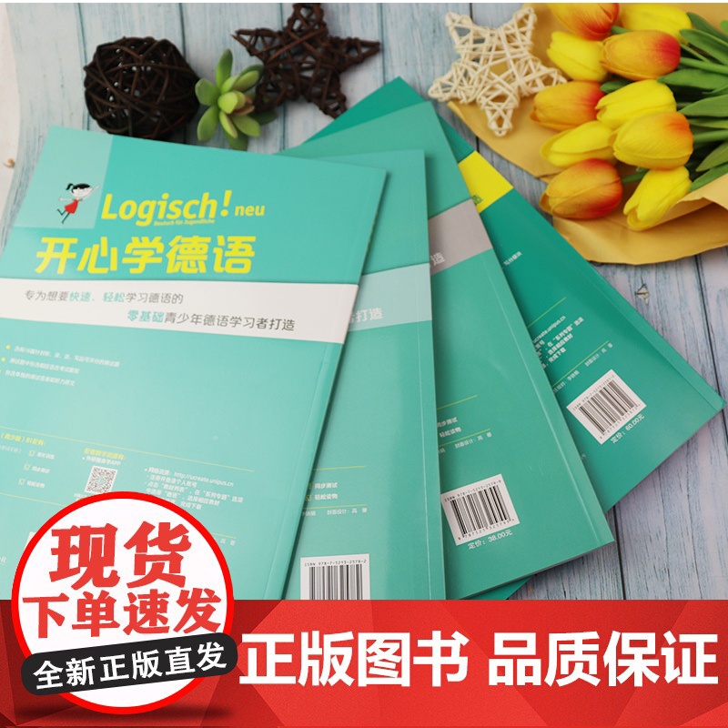 开心学德语B1学生用书+练习手册+同步测试+强化训练 青少版 全4册 德语基础入门读物 德语青少版 青少年德语教材 中学高清大图