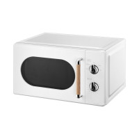 美的Midea 微波炉 复古外观 旋钮双控 轻松解冻 易洁内胆 360°转盘加热 20L容量 PM2004