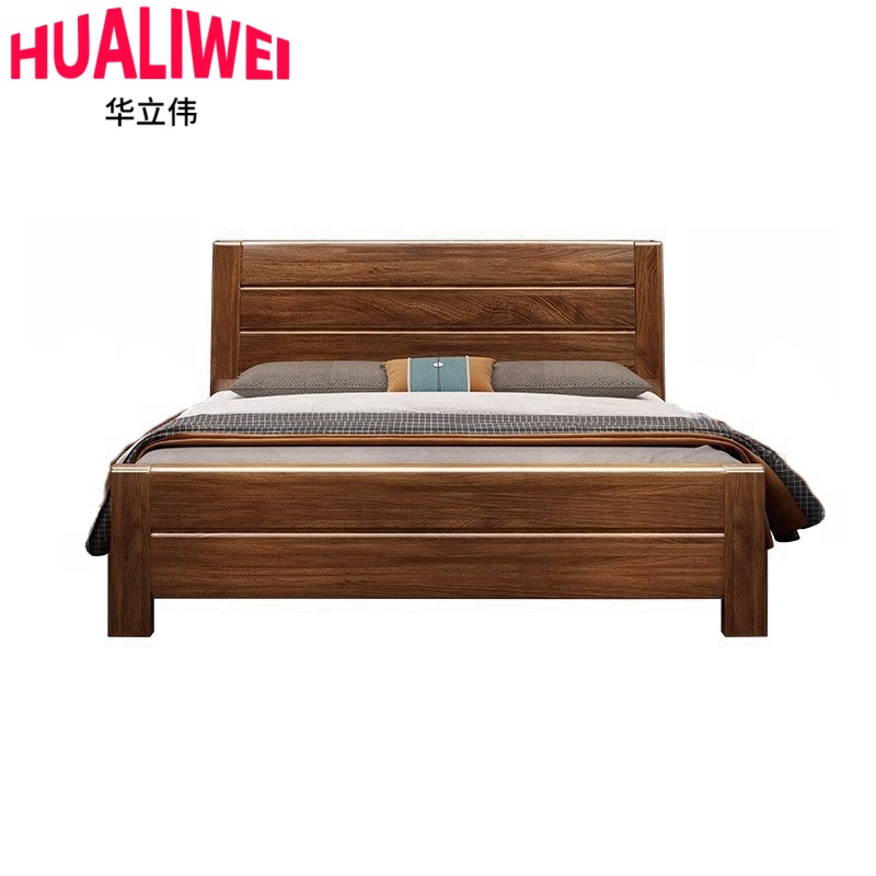 华立伟实木床1.8米张高清大图