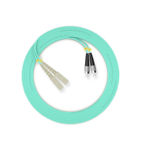 千天(QANTOP)光纤跳线 电信级光纤熔接收发器尾纤 光端机适用 SC-FC多模双芯OM3- QT-GXTX313