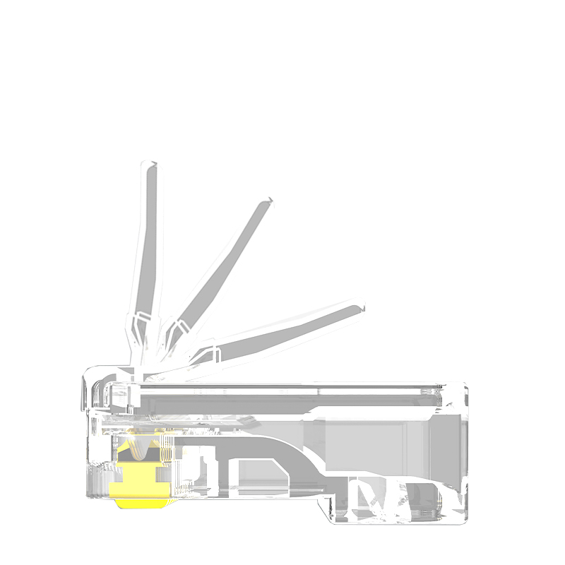 维斯科 Vas-C5-SJT 超五类非屏蔽水晶头 100个/包(计价单位:包)透明高清大图