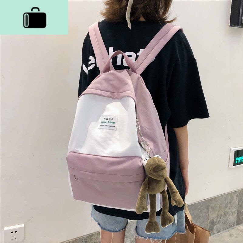ins风书包女韩版高中原宿ulzzang背包初中学生大森系百搭潮双肩包NEW LAKE图片