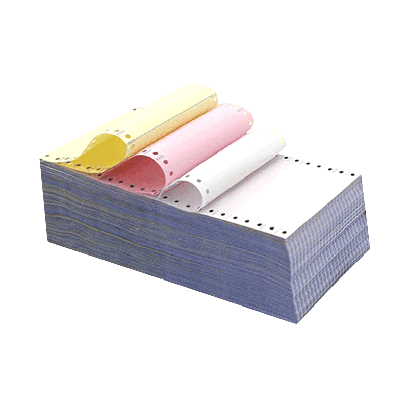 章楷 电脑打印纸120三联二等分 彩色 800页/箱高清大图