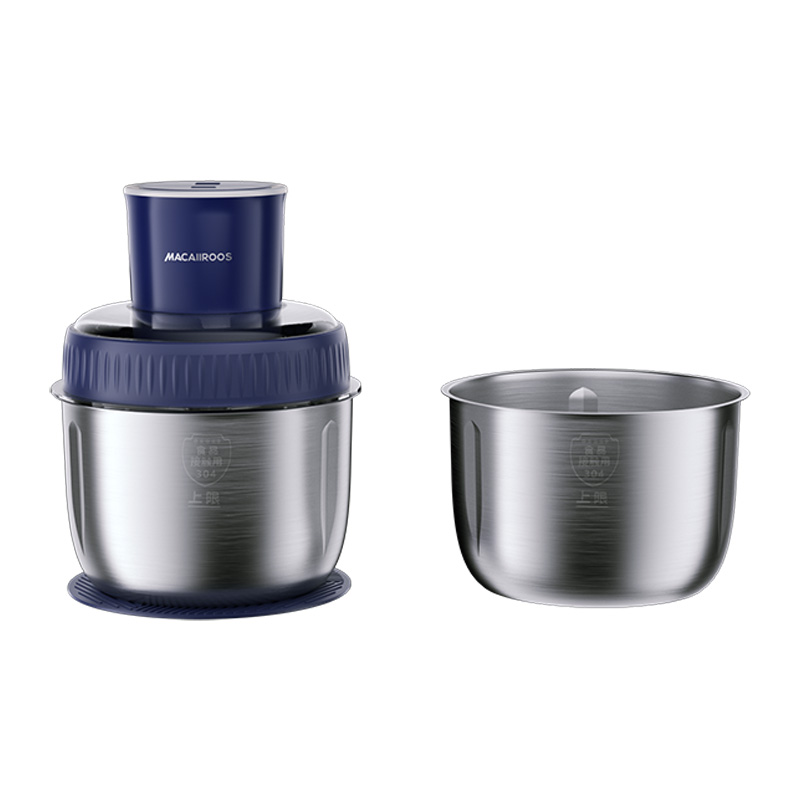 迈卡罗绞肉机双碗配置两档切换高速电机不锈钢刀头MC-KM328