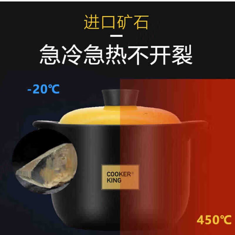 炊大皇(COOKER KING)4L家味煲 陶瓷煲 煲汤煮粥19cm TCX3852高清大图