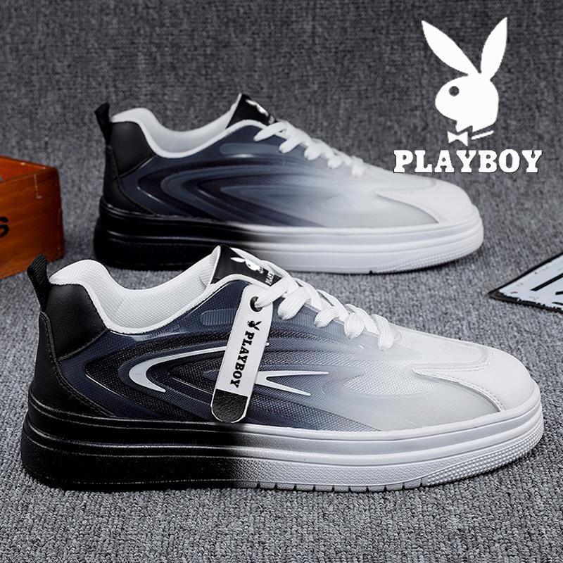 花花公子男鞋新款潮流百搭网红透气小白鞋子男运动板鞋青年时尚潮流