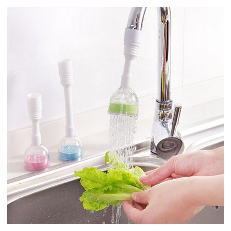 水龙头防溅水过滤器延伸器净水器家用厨房增压花洒喷头自来水家用|天空蓝 2个装(简易颜色随机)