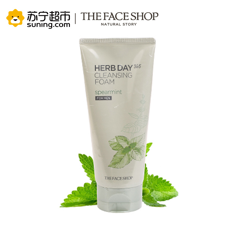 THE FACE SHOP 菲诗小铺 每日草本薄荷男士泡沫洁面膏170g