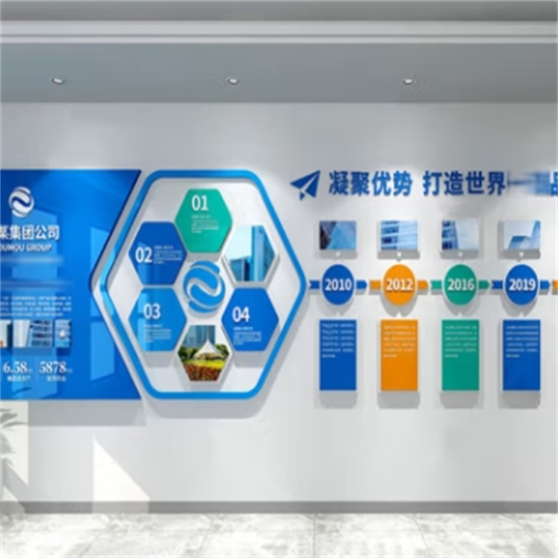 晟日晨辉 主控室文化墙 企业文化墙定制 形象背景墙制作