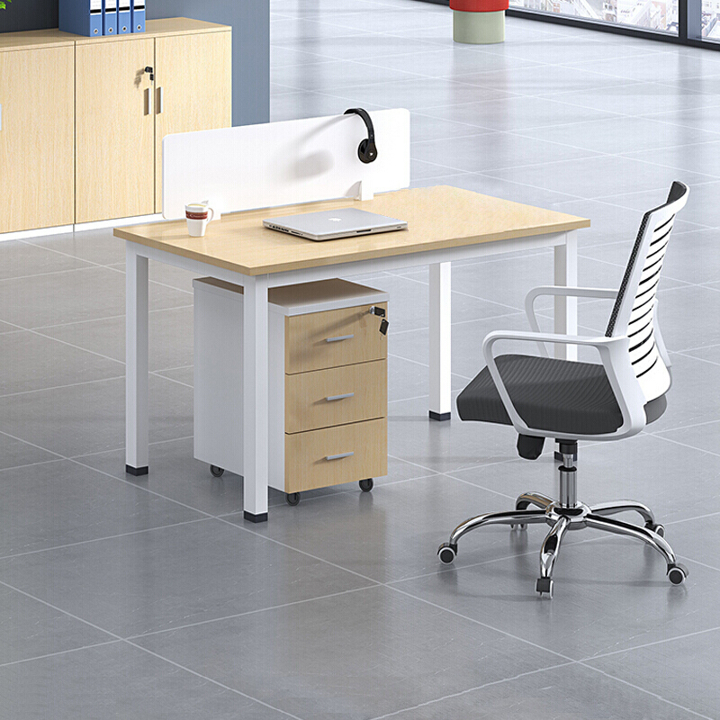 欧宝美屏风办公桌职员桌办公桌组合简易钢架桌电脑桌现代简约书桌