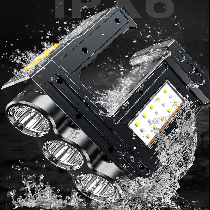 曾庆伟led强光手电筒远射灯户外手提探照灯爆闪应急灯个