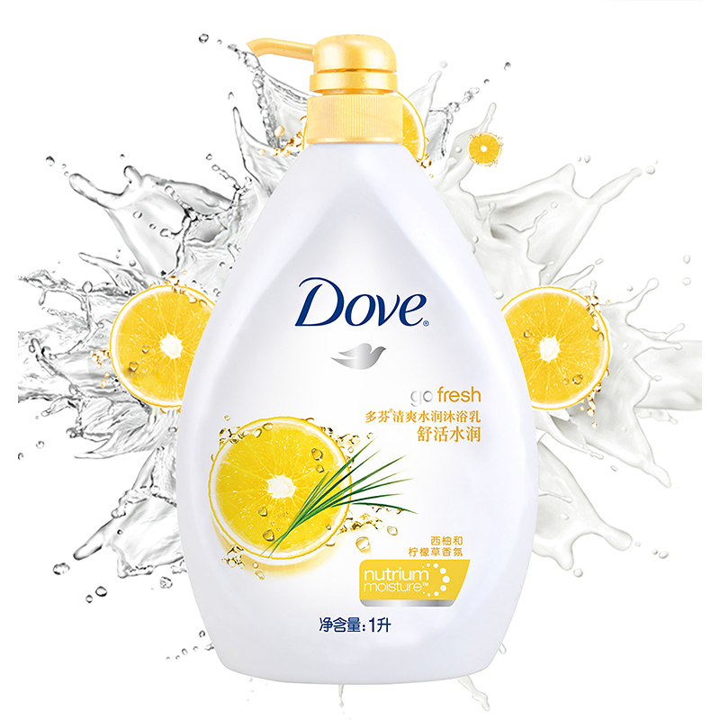 多芬(Dove)沐浴露 清爽水润沐浴乳 舒活水润1KG[联合利华]