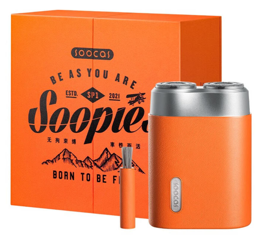 素士电动剃须刀SP1 加州橙 小米生态链精选 陶瓷刀头男士胡须刀超长续航全身水洗高清大图