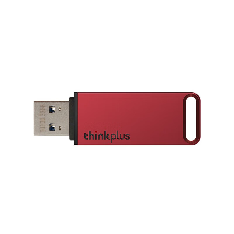 联想ThinkPlus USB3.1U盘 TU100系列 商务金属闪存优盘 红色 128GB高清大图