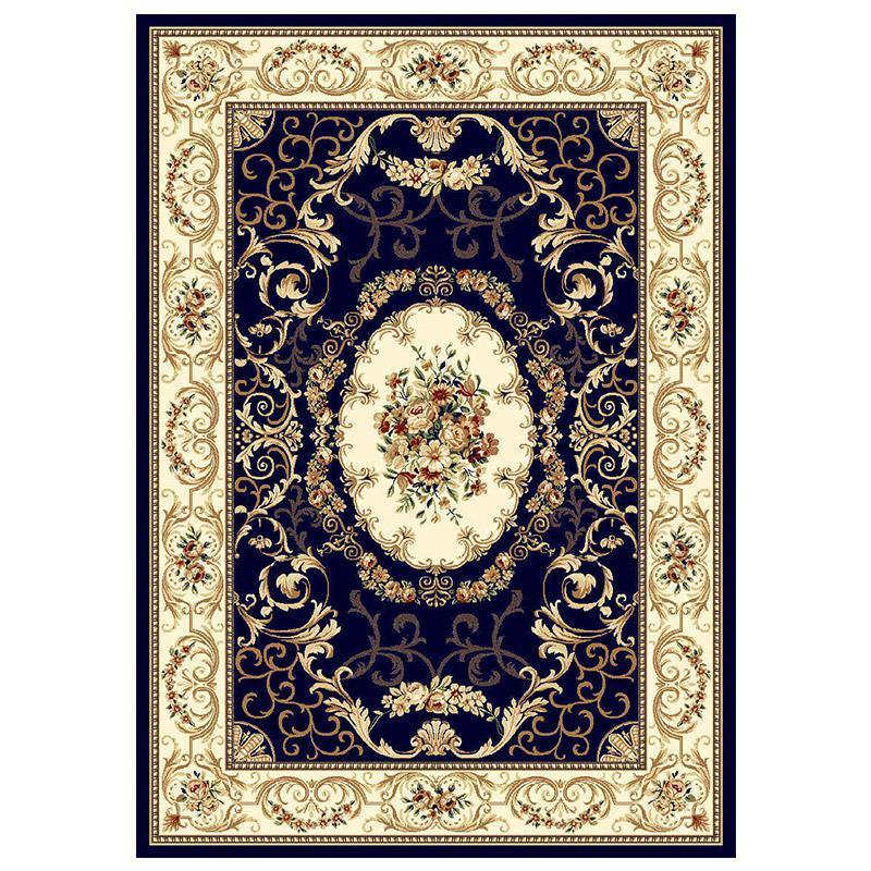 家柏饰(CORATED)欧式地毯客厅沙发茶几毯美式家用卧室满铺床边毯房间轻奢加厚地垫 323蓝色 【现货】宽1.6米X长2.3米420纬密度