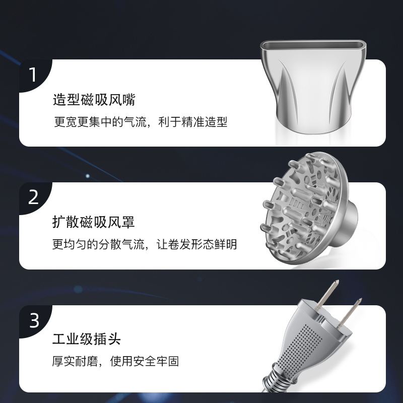 康夫(CONFU)专业吹风机 家用大功率发廊速干发型师专用不伤发护发大风力吹风筒KF-K5