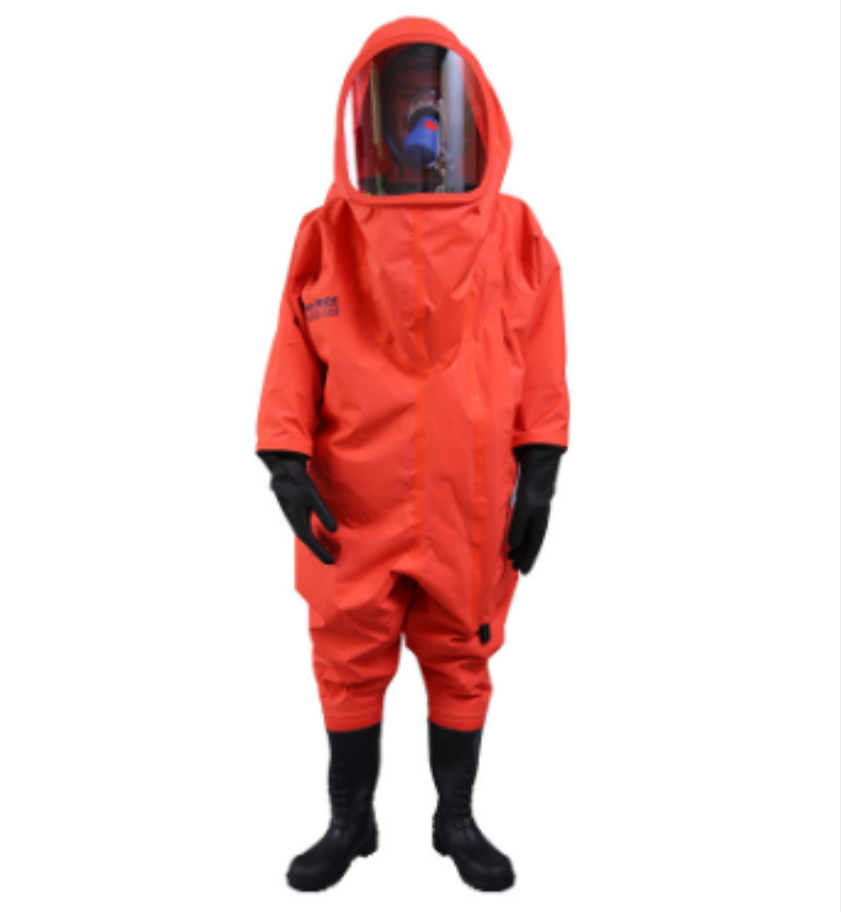 劳卫士-重型防化服(连体式全封闭)-FALWS-002 大号XXL码高效防护耐腐蚀全方位密封设计高清大图