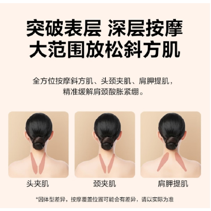 SKG颈椎按摩器H5按摩披肩按摩器斜方肌腿腰背部肩颈全身按摩仪 香槟金[H5系列1代按摩披肩舒享款]