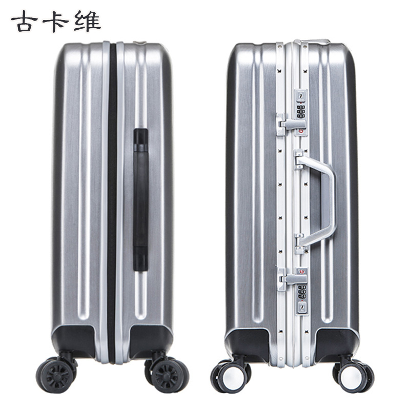 古卡维 行李箱 旅行箱 黄色22寸铝框款6009C高清大图