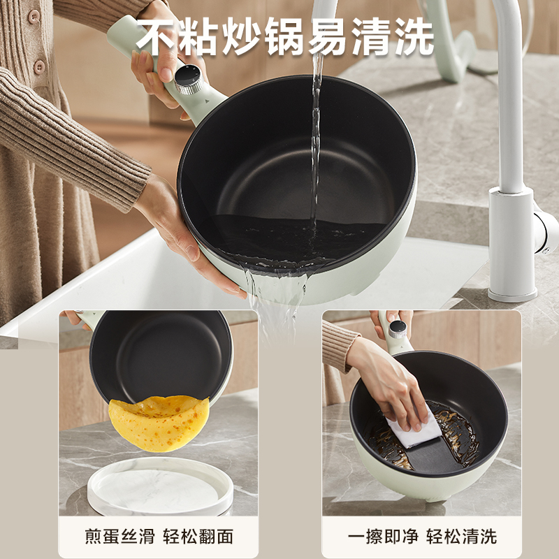 苏泊尔(SUPOR)电炒锅多功能锅电火锅电蒸锅火红点家用电锅多功能蒸煮一体3.5L/升容量 CJ25A812配蒸笼高清大图