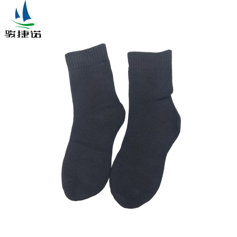 骏捷诺毛圈防寒袜子黑色加厚 均码/双高清大图