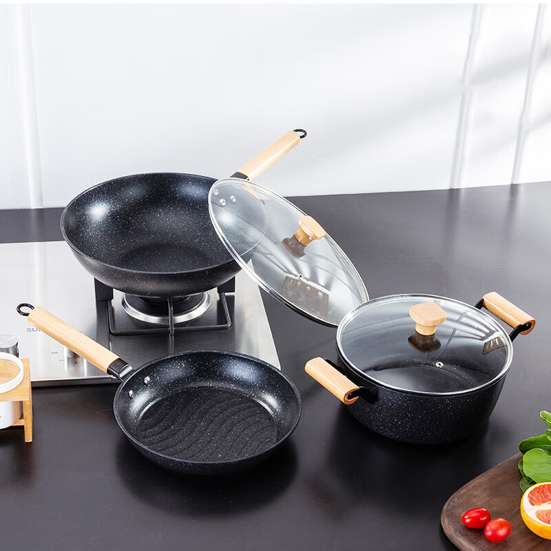 诺顿(NORTON) 锅具套装 蒂芙尼轻奢炒锅汤锅煎锅 4HDFN003 jh