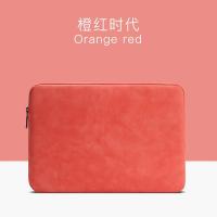 橙红时代[细腻超纤皮质 加厚绒毛防震] 12寸 笔记本内胆包适用联想苹果小米mac华为matebook14电脑包女air