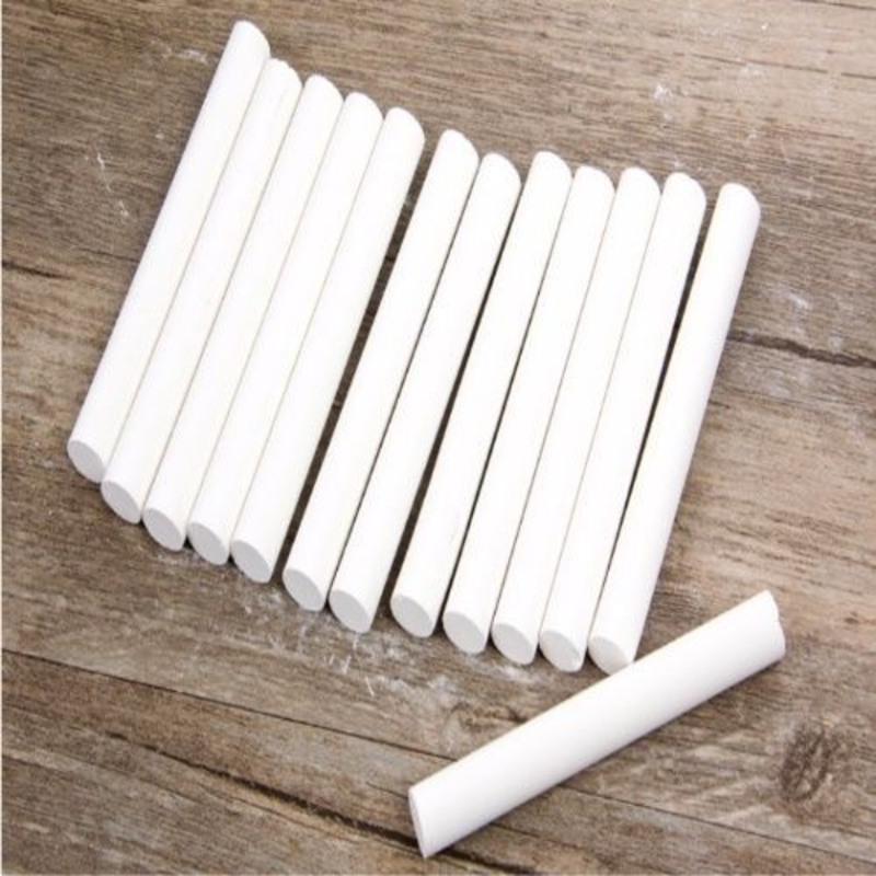 赠笔套白色无尘粉笔盒装儿童画板粉笔老师粉笔学生圆形白色粉笔4盒200