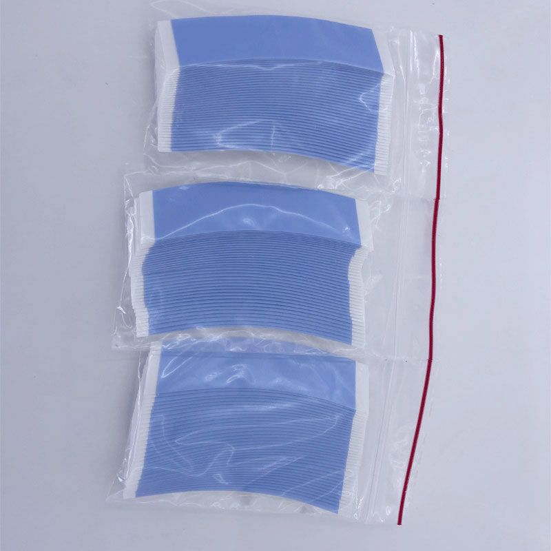 假发胶片生物双面胶织发补发胶贴防汗生物蛋白贴片胶蓝底发胶 3片蓝色月牙胶