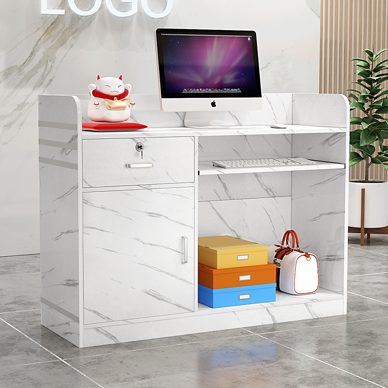 收银台柜台简约现代小型服装店法耐便利店母婴店店铺吧台桌前台接待台