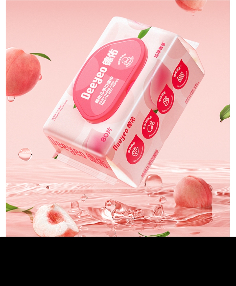 德佑 桃叶款大包湿巾80片高清大图