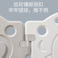 艾娜 儿童游戏围栏灰白围栏200*180+秋千+滑梯+摇马+折叠球池组合+篮球架