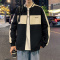 唐狮 外套男秋季棒球领拼接印花短款外套棒球服外套男男士休闲外套