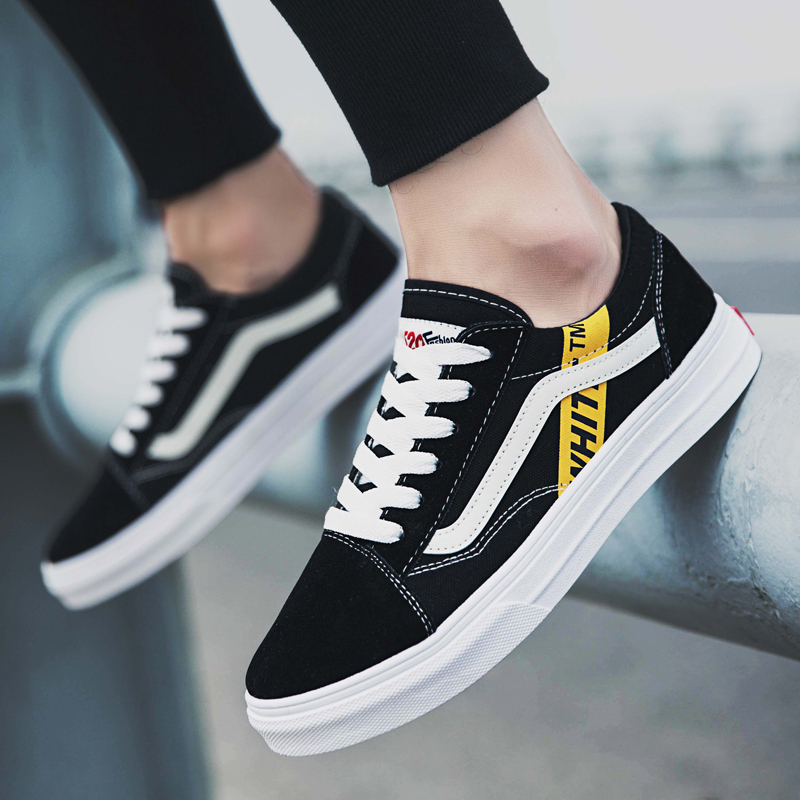 玳恩2021春季韩版板鞋潮流男帆布鞋布鞋高中生休闲男鞋学生青少年鞋子