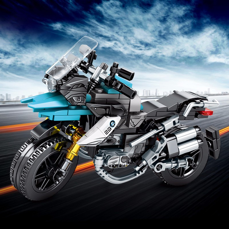 乐髙兼容同款男孩兼容拼装积木玩具越野小摩托车模型积械密码系列