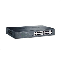 TP-LINK TL-SL1218MP 千兆上联16口POE网络交换机网线供电48V无线AP监控摄像电脑tplink