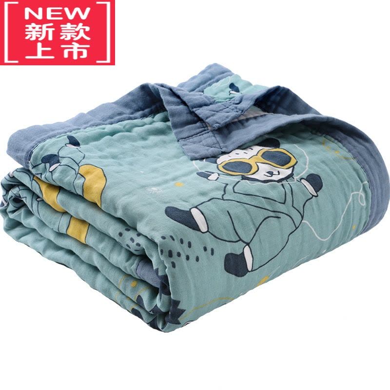 可莉允婴儿浴巾宝宝儿童六层纱布洗澡超柔吸水盖毯卡通空调房毛巾被图片