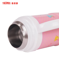 膳魔师不锈钢儿童保温杯吸管杯FEC-280S-KT001 深粉 约280ML /304不锈钢/THERMOS 保温壶
