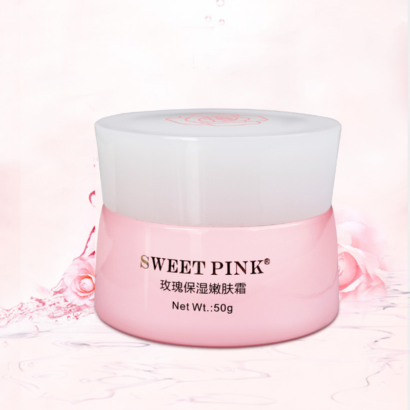 粉色安琪sweetpink玫瑰保湿5件套(柔肤水120ML嫩肤乳100ML精华露40ML嫩肤霜50G冻膜100G)