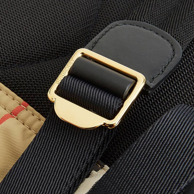 [直营]博柏利(BURBERRY)The Rucksack 尼龙配小牛皮中性男女通用双肩背式双肩包 背包 女包