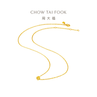 周大福简约LUCK好运常伴足金黄金项链(工费:360计价)EOF1442