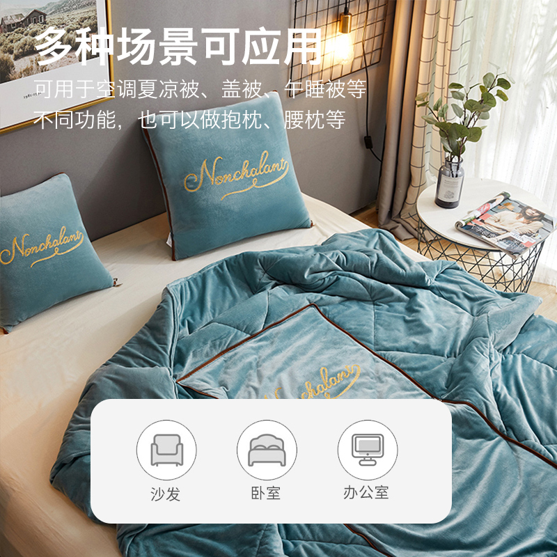 南极人(NanJiren) 多功能车载抱枕被子两用车用汽车四季通用二合一靠枕午睡毯